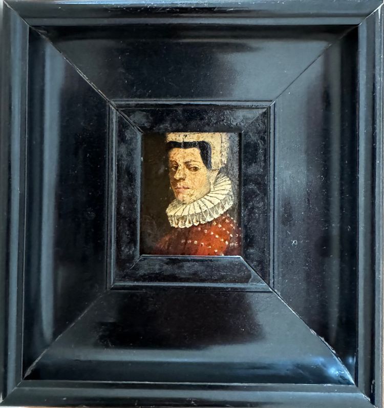 Small portrait on copper, 17th or 18th century