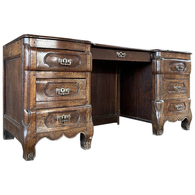 Louis XV style oak desk