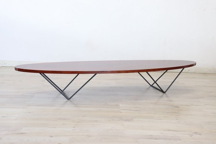 Ovaler langer Couchtisch, 1960er