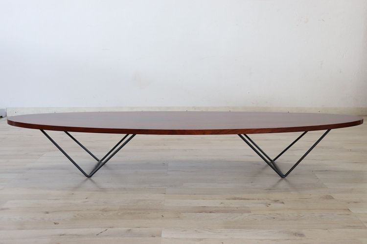 Ovaler langer Couchtisch, 1960er