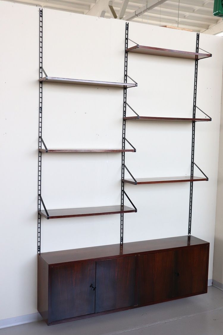 Wall Bookcase with Storage, 1960s