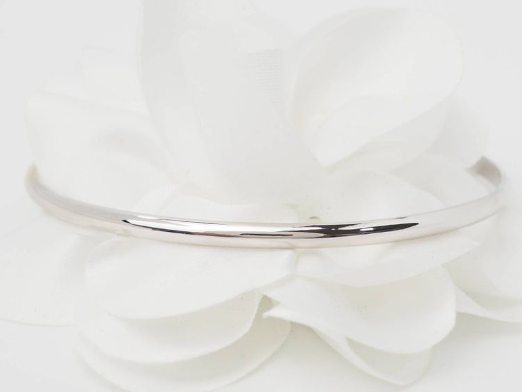 White gold half bangle bracelet