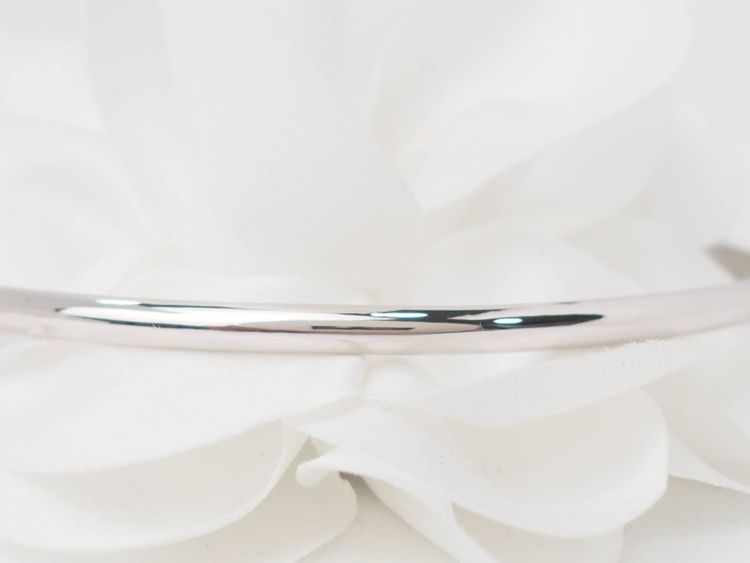 White gold half bangle bracelet