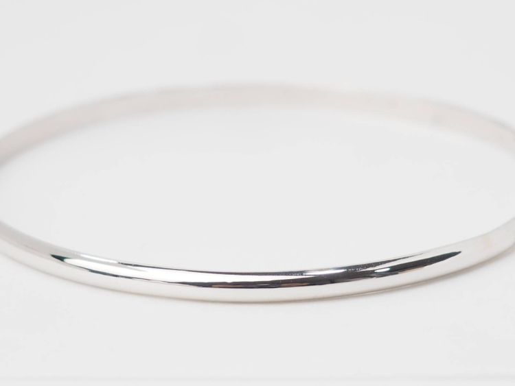 White gold half bangle bracelet