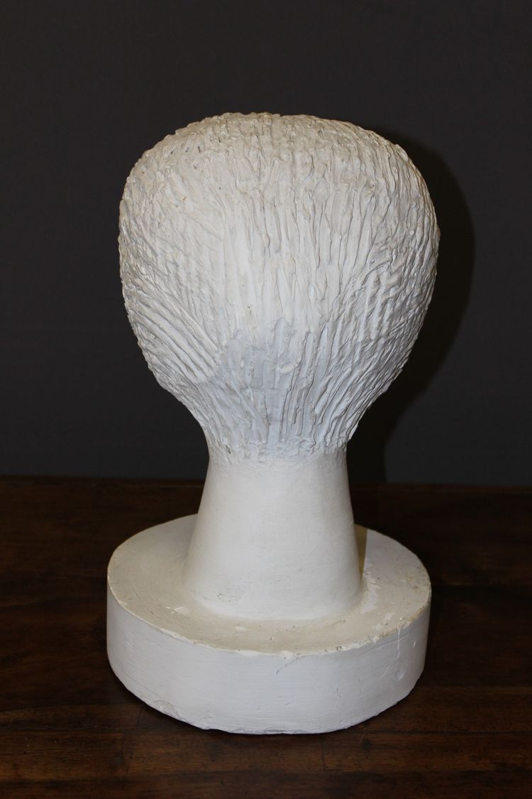 Tête De Diane En Plâtre , Sculpture Original Vers 1950