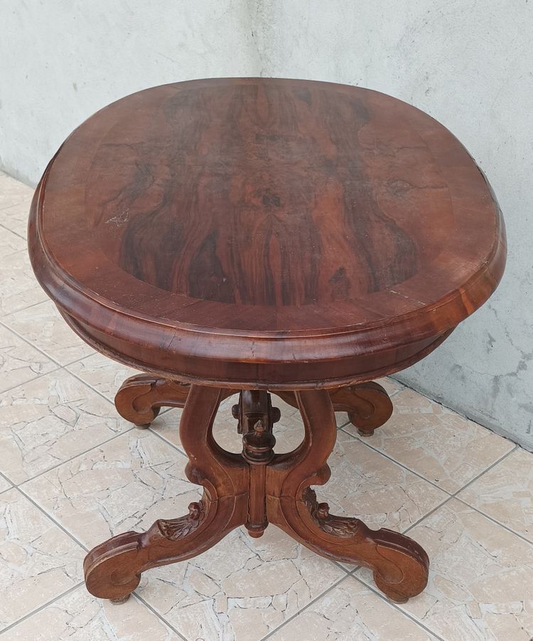 Table Guéridon Napoléon III en noyer