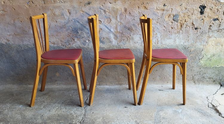 Chaises & tabouret Baumann 1950's