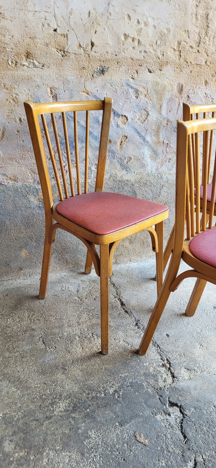 Chaises & tabouret Baumann 1950's