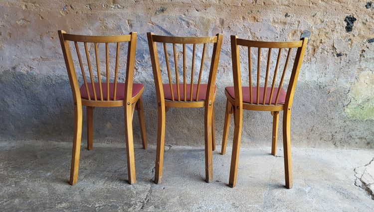 Chaises & tabouret Baumann 1950's