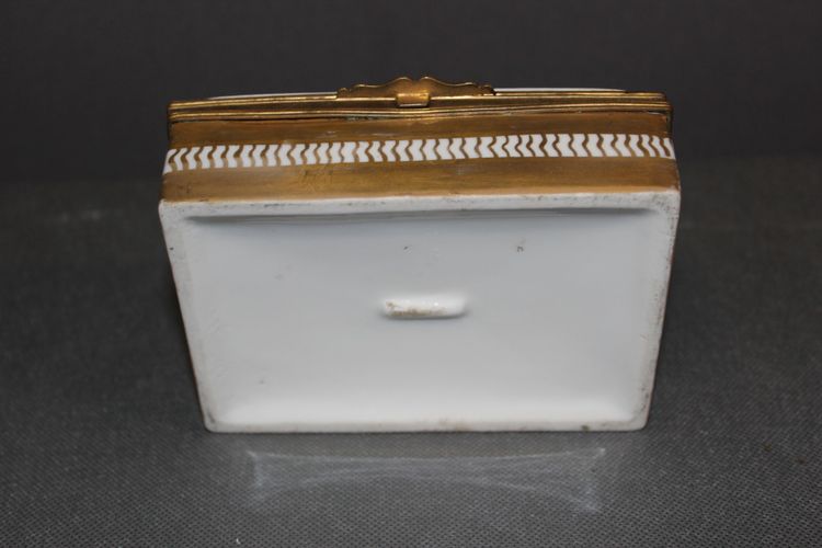 Porcelain Box with Flower and Gold Decoration Circa 1900