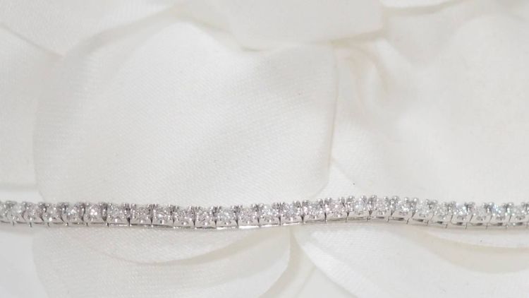 Bracelet rivière en or blanc et diamants 1ct