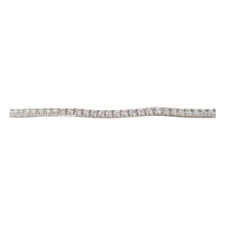 Bracelet rivière en or blanc et diamants 1ct