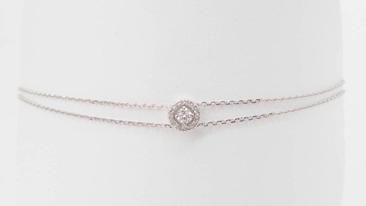 Armband aus Weißgold und Diamanten