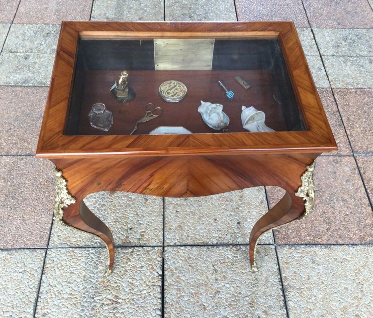 A Small Flat Marquetry Display Case, Napoleon III Period