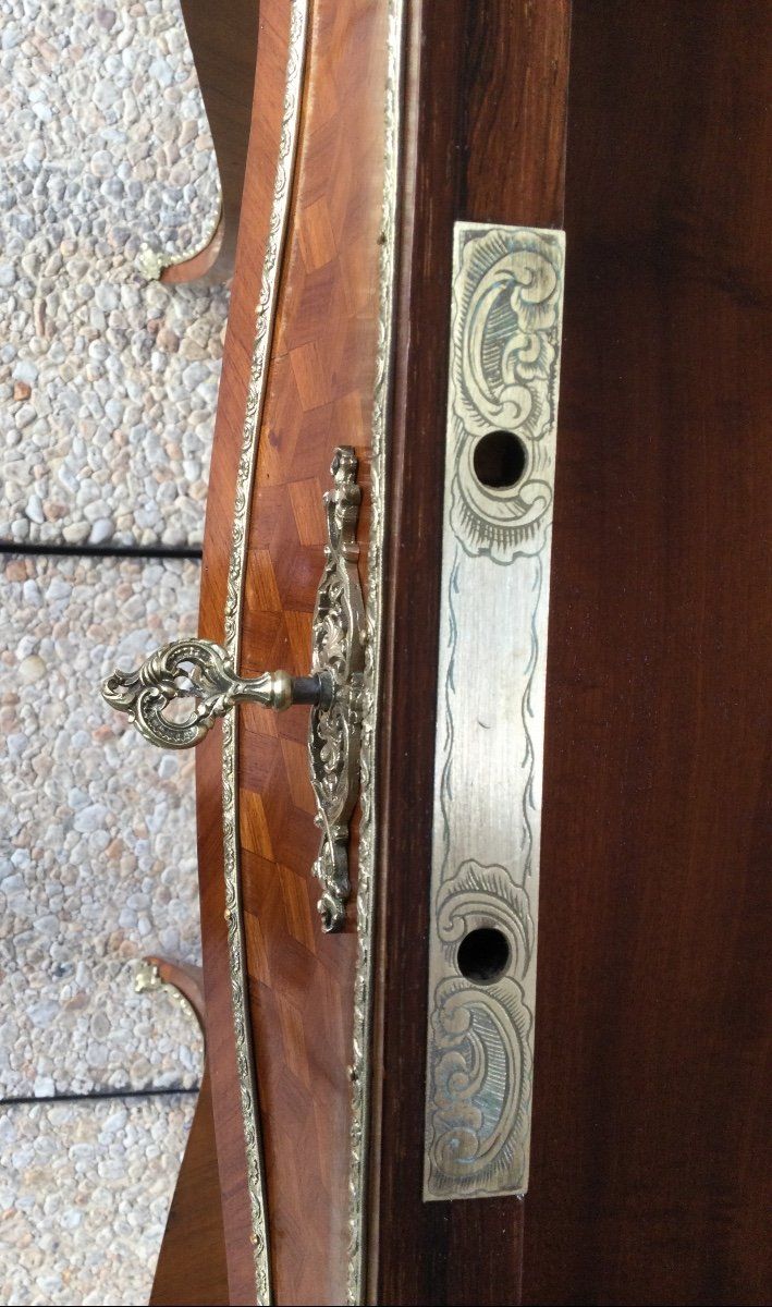 A Small Flat Marquetry Display Case, Napoleon III Period