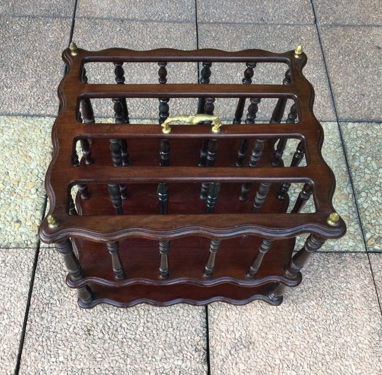 Napoleon III period mahogany magazine rack