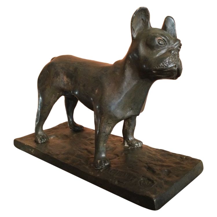 Bulldog francese in bronzo