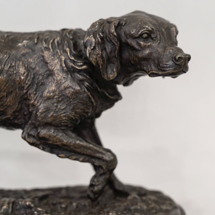 Scultura - Cane Spaniel Francese Fabio No. 2, Pierre - Jules Mêne (1810-1879) - Bronzo