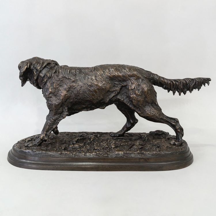 Scultura - Cane Spaniel Francese Fabio No. 2, Pierre - Jules Mêne (1810-1879) - Bronzo