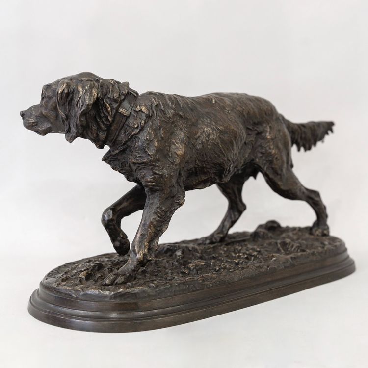 Scultura - Cane Spaniel Francese Fabio No. 2, Pierre - Jules Mêne (1810-1879) - Bronzo