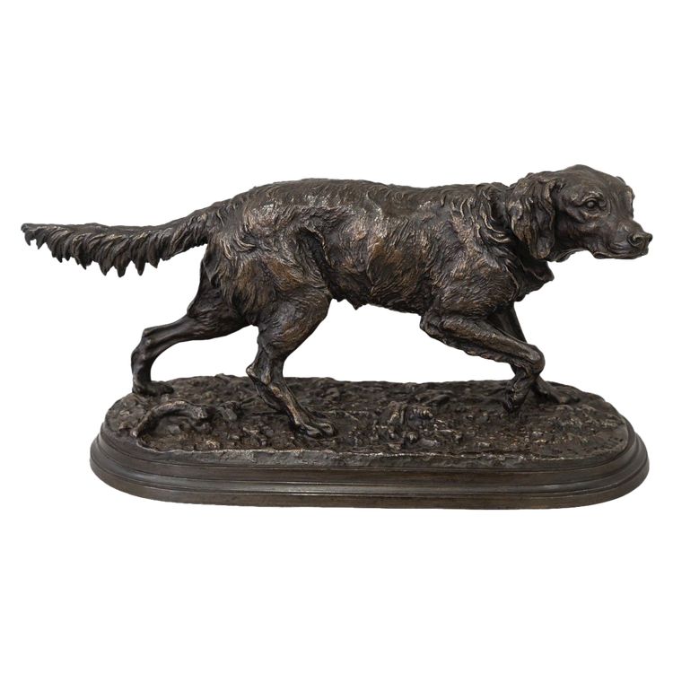 Scultura - Cane Spaniel Francese Fabio No. 2, Pierre - Jules Mêne (1810-1879) - Bronzo