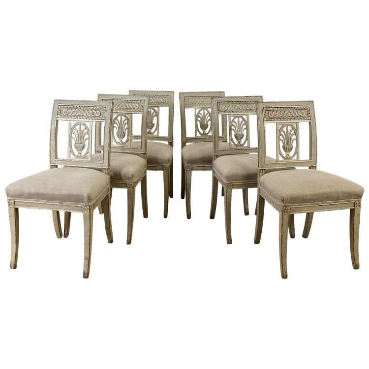 Set of 6 Directoire style chairs