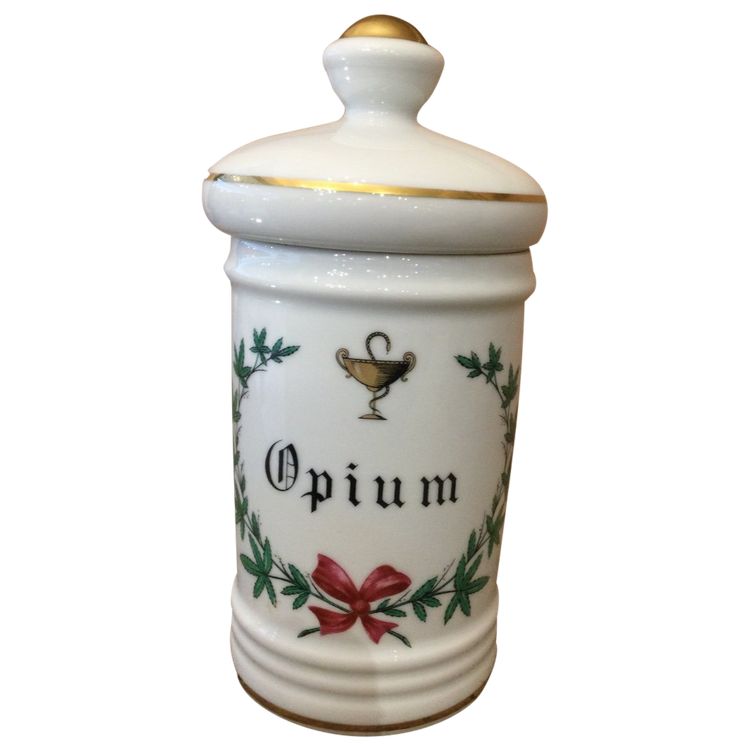 Un Pot à Pharmacie Marqué Opium