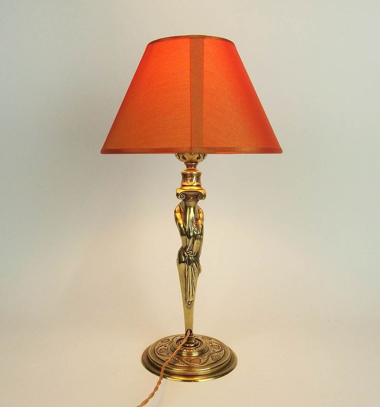 Paar bronzene "Atlantische" Lampen