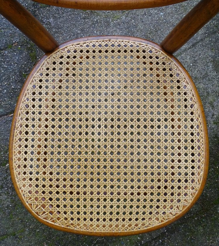 2 Thonet No. 10 chairs, 1870 version, new caning