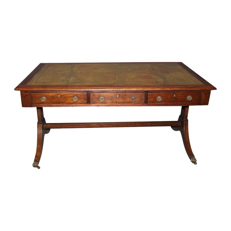 English Mahogany Desk Circa 1900