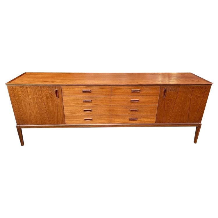 Credenza scandinava in teak circa 1960 198 cm