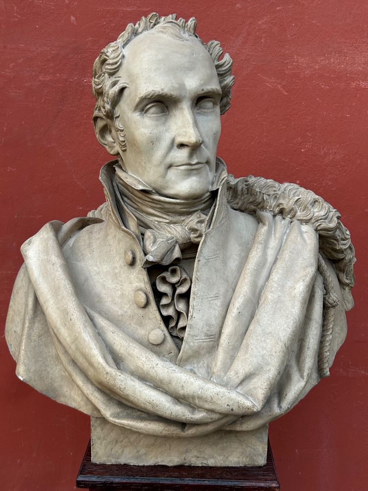 Important Bust of Pierre Casimir Perier Sculpted by Dominique Maggesi - Empire Plaster