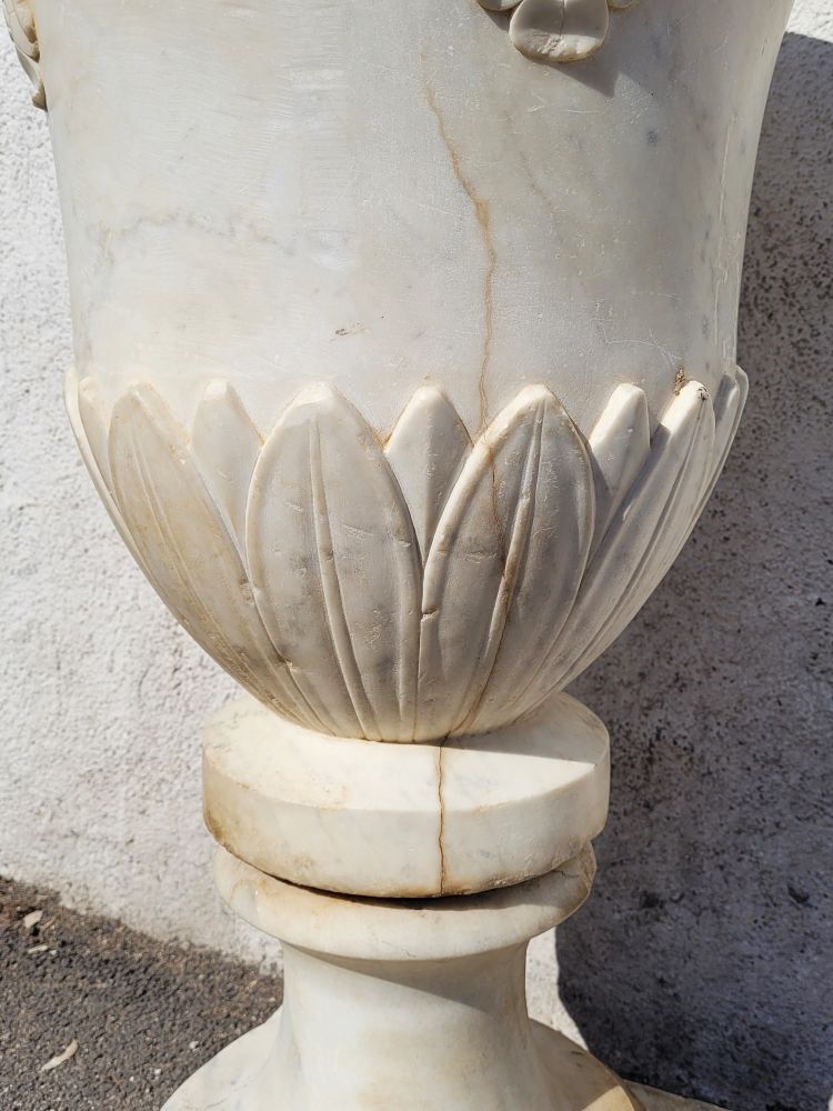 Vase "medicis" En Marbre, Fin XIXème Siècle