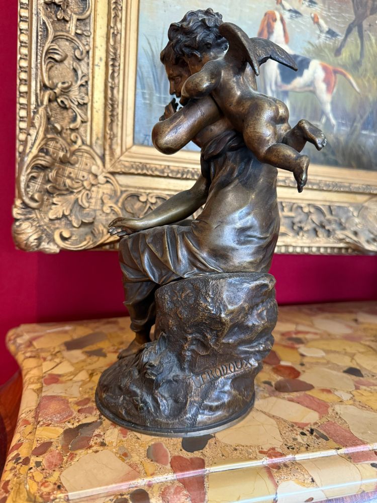 BRONZE "ALLEGORIE DE L'AMOUR" SIGNE TRODOUX