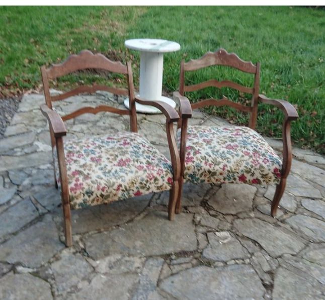 Bergere armchair set of 2