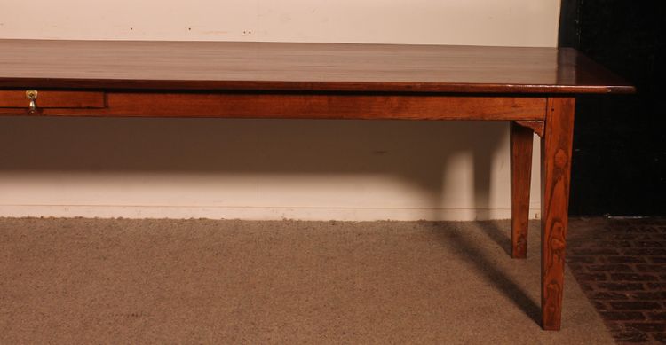 3m Long Oak Refectory Table - 19th Century