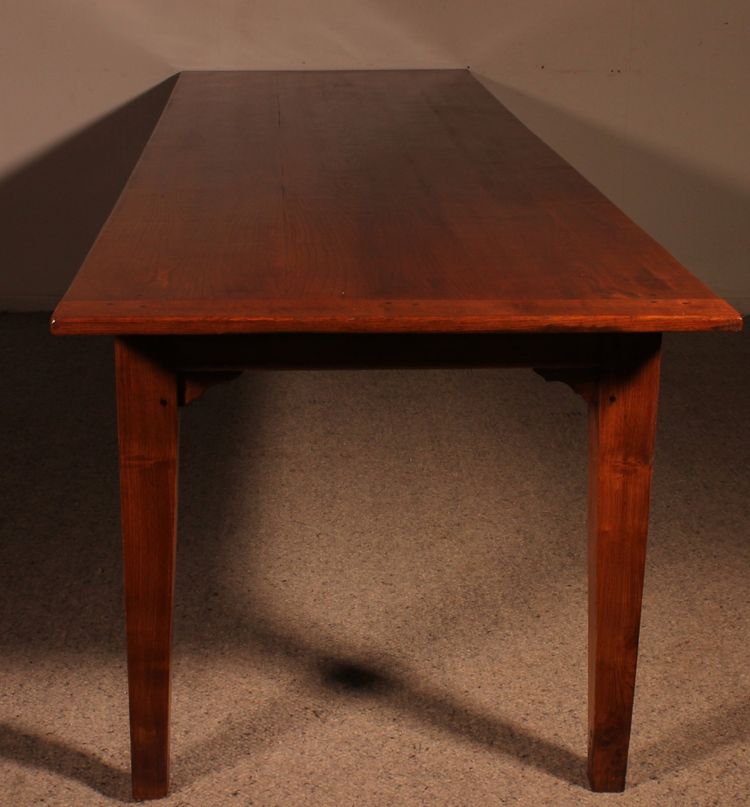 Table De Réfectoire De 3m De Long En Chêne - 19° Siècle