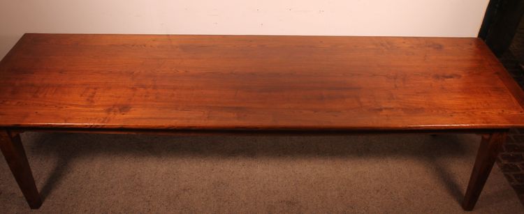 3m Long Oak Refectory Table - 19th Century