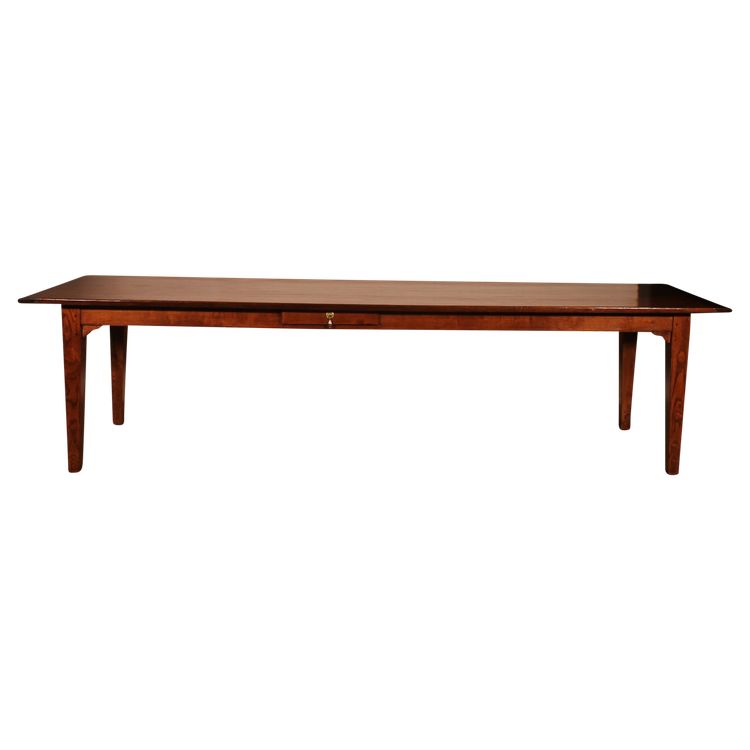 Table De Réfectoire De 3m De Long En Chêne - 19° Siècle