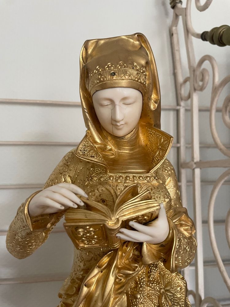 The Reader by Carrier - Beautiful Gilt Bronze in Elephantine Crisis