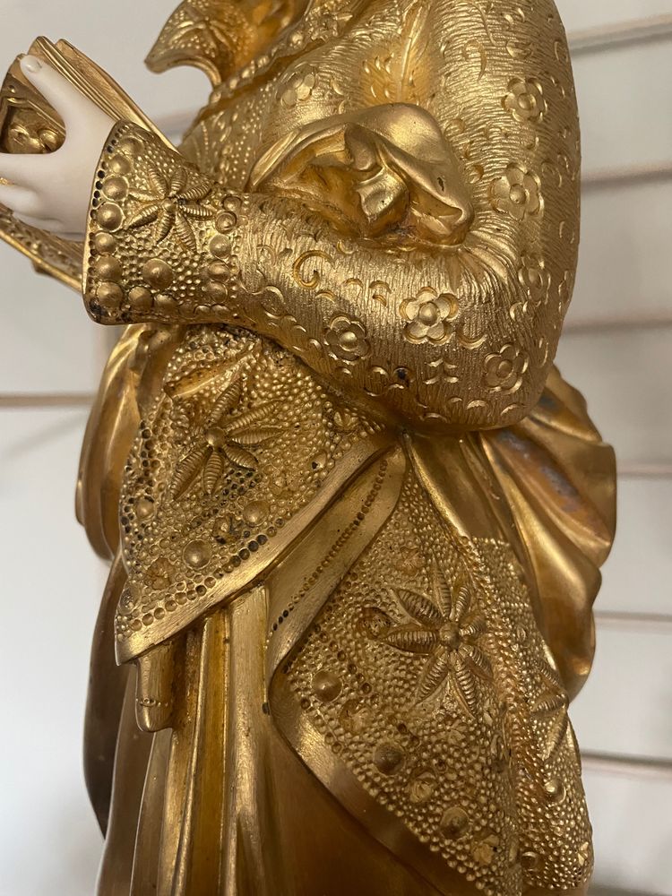 La Liseuse Par Carrier - Belleuse Bronze Doré En Crise éléphantine