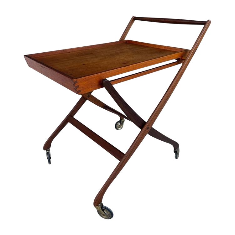 Vintage Danish Serving Trolley, Mid-Century Modern