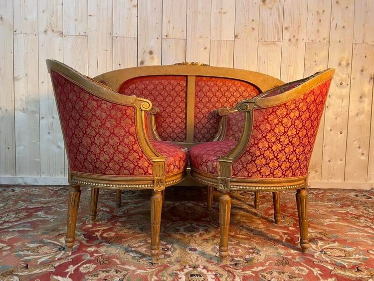 Lounge Lounge im Goldenen Holz im Louis XVI -Stil