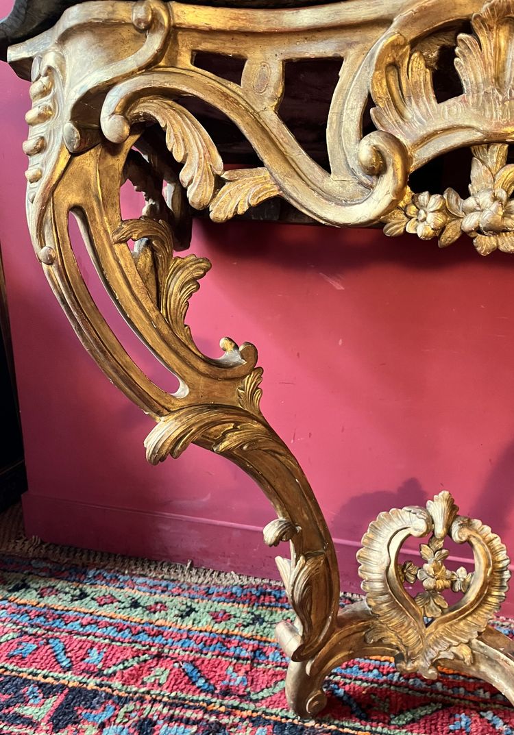 Gilded wooden console, Louis XV period