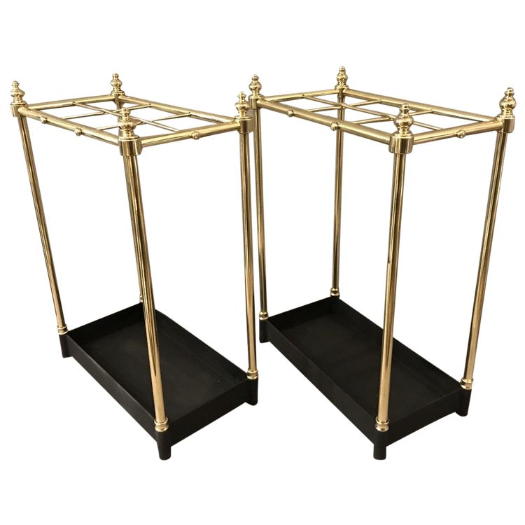 Pair of brass umbrella stands from the late 19th century