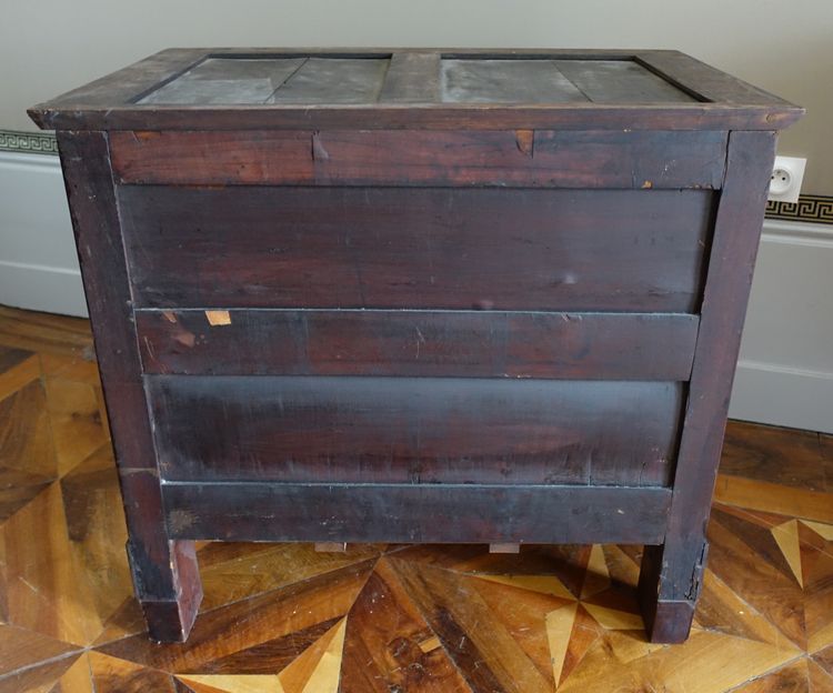 Empire children's chest of drawers, mahogany and gilt bronze - 85cm x 53cm x 76.5cm