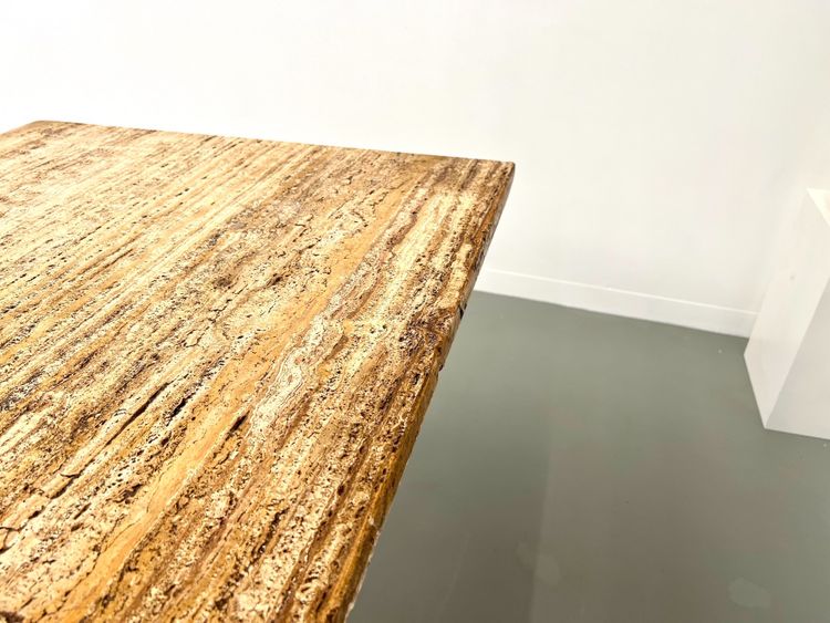 Travertine dining table, Italy, circa 1970