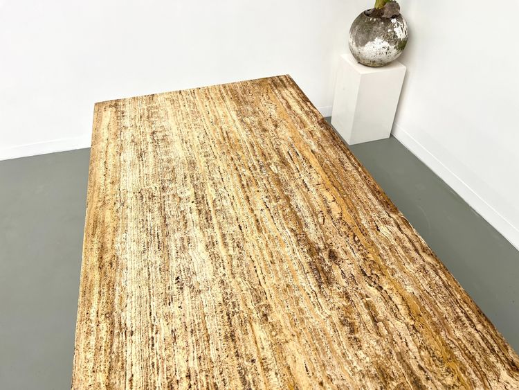 Travertine dining table, Italy, circa 1970