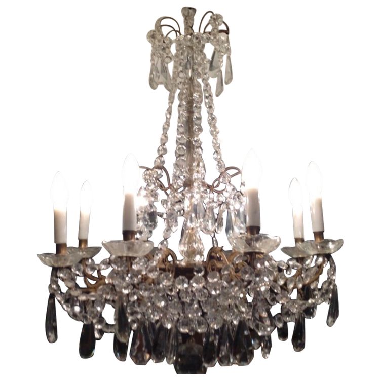 8-Light Tassel Chandelier, 1900s