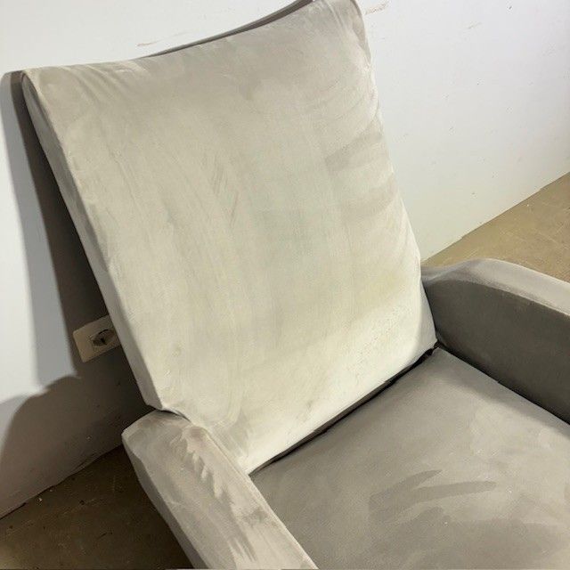 Fauteuil « Gigi Radice » des années 50 en gris. Jambes de fer 